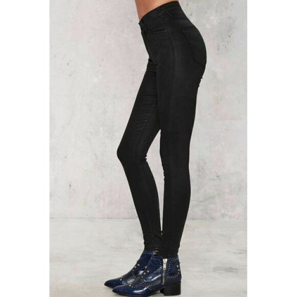 Zee Gee Why Swizzle Sticks High-Waisted Super Skinny Jeans Black Nasty Gal - Picture 5 of 9